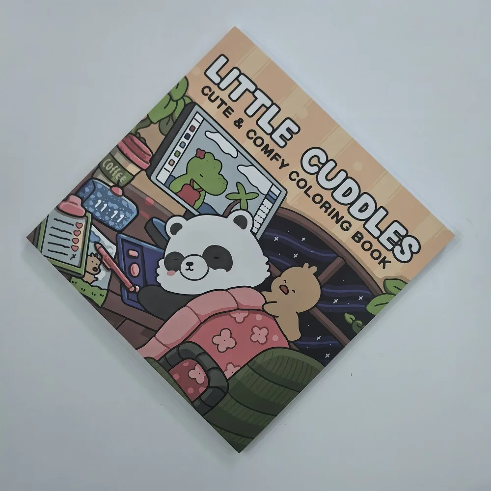 كتاب تلوين لطيف ومريح من Little Cuddles - رسم تخفيف التوتر للبالغين هدية مثالية لحفلات أعياد الميلاد وأعياد الميلاد وعيد الميلاد