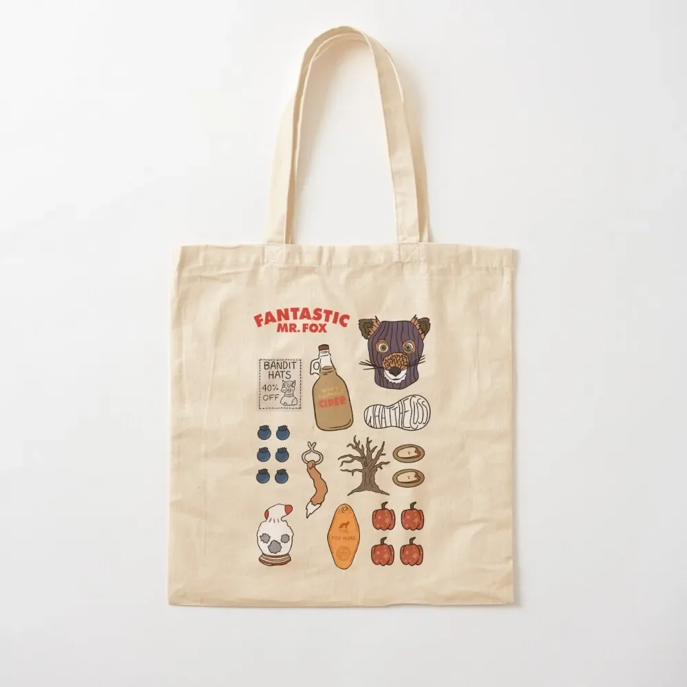 

Fantastic Mr Fox Patchwork Tote Bag canvas custom bags Handbags ecological bagscasual canvas bag