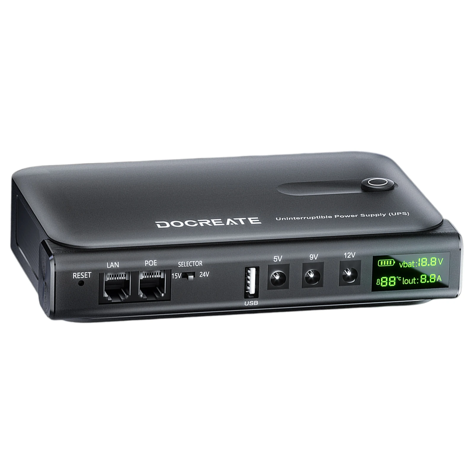 Gruppo di Continuità UPS Portatile Senza Batteria, Alimentatore di Riserva per Router/Modem/Telecamera di Sicurezza