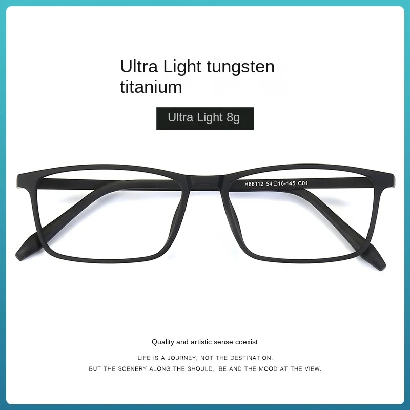 Pure Titanium Myopia Glasses for Can Be Equipped with A Large Frame and Ultra-light with Rubber Titanium Frame Tungsten Carbon