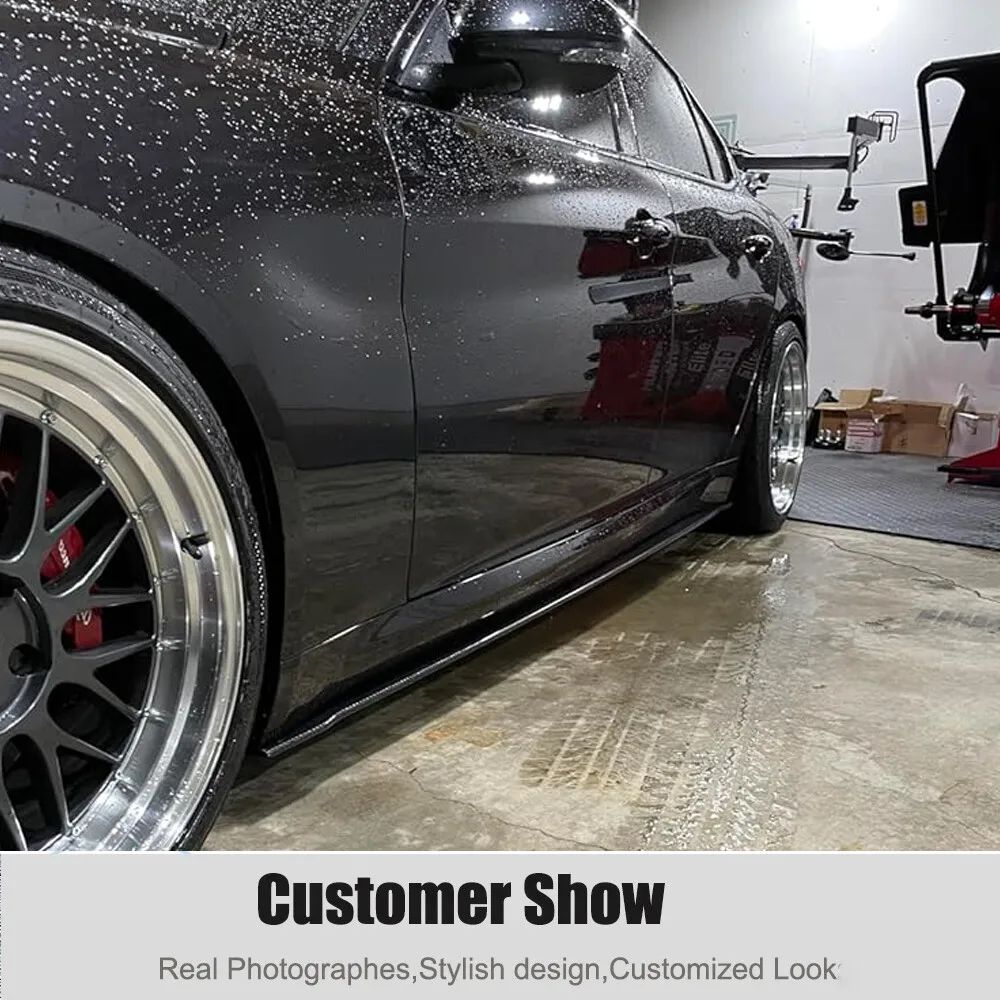 For Alfa Romeo Giulia Sedan 2015-2022 Carbon Fiber Side Skirt Extension Lip Spoiler Body Kits Car Accessories
