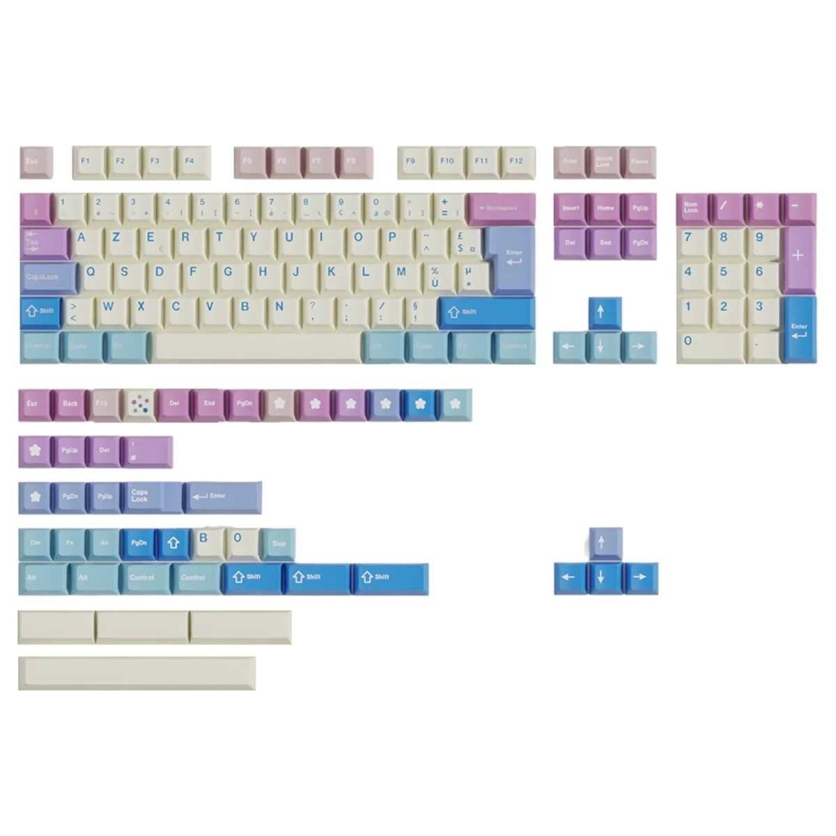 

150 Keys Keycaps PBT Material Keyboard Keycaps Cherry Profile Sublimation Keycap for Most Mechanical Keyboards D