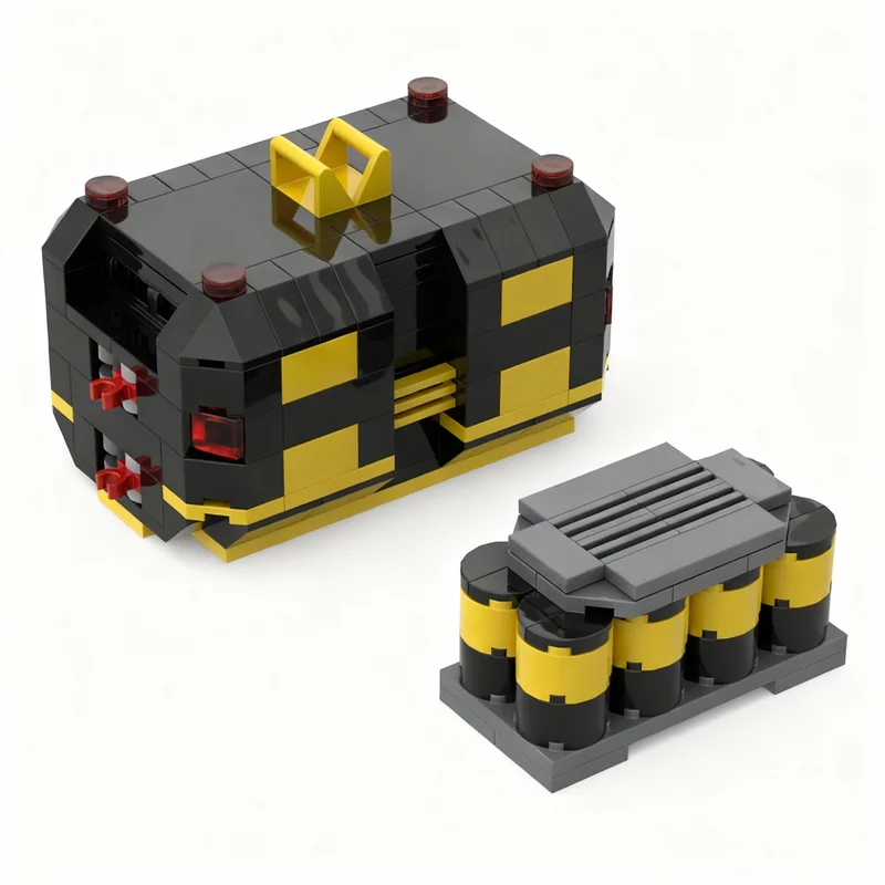 213pcs MOC Blacktron Radioactive Material Module Space Blacktron I Model Building Blocks Construction Christmas Gift Toy Idea