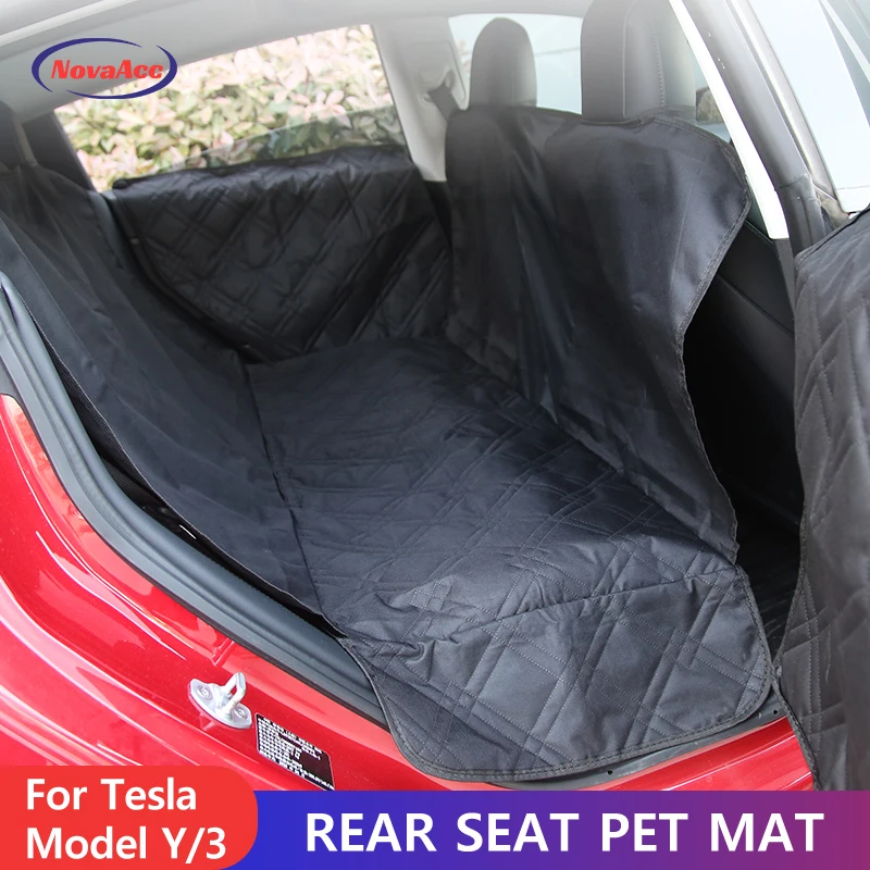 Dog Seat Covers for Back Seat Dog Car Seat for Tesla Model Y 3 2021-2024 Waterproof Pet Seat Cover Protector Car Accessories