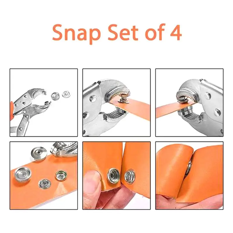 Heavy Duty Snap Fastener Tool,Snap Setter Tool Kit With 50 Sets, For Boat Cover, Snap Button With Portable Bag Durable Silver