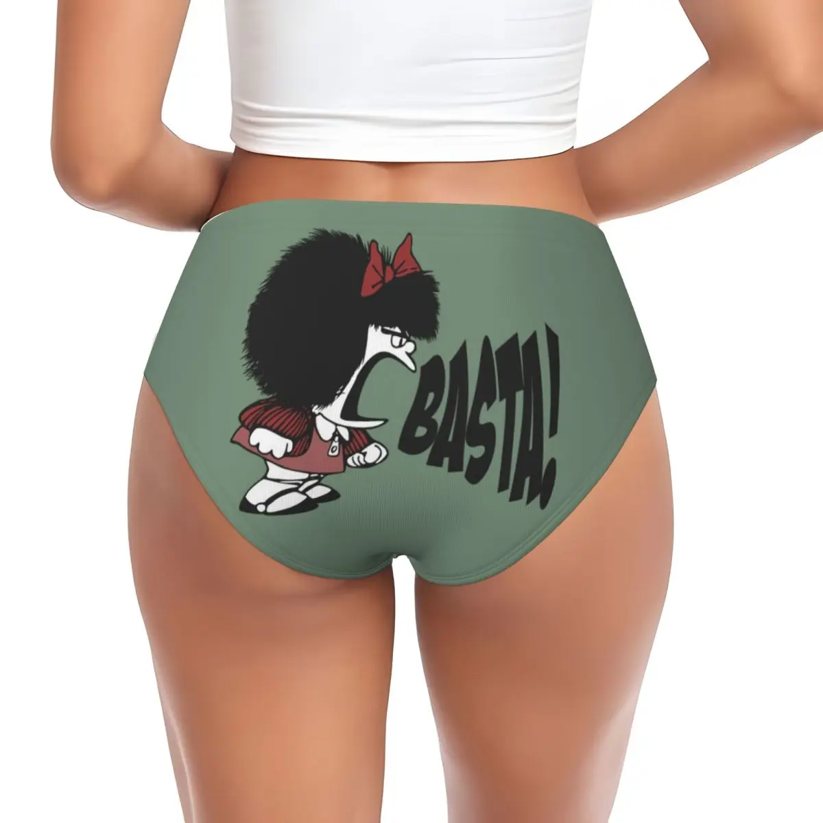 Custom Women's Mafalda Basta Brief Panties Female Soft Underwear Underpants