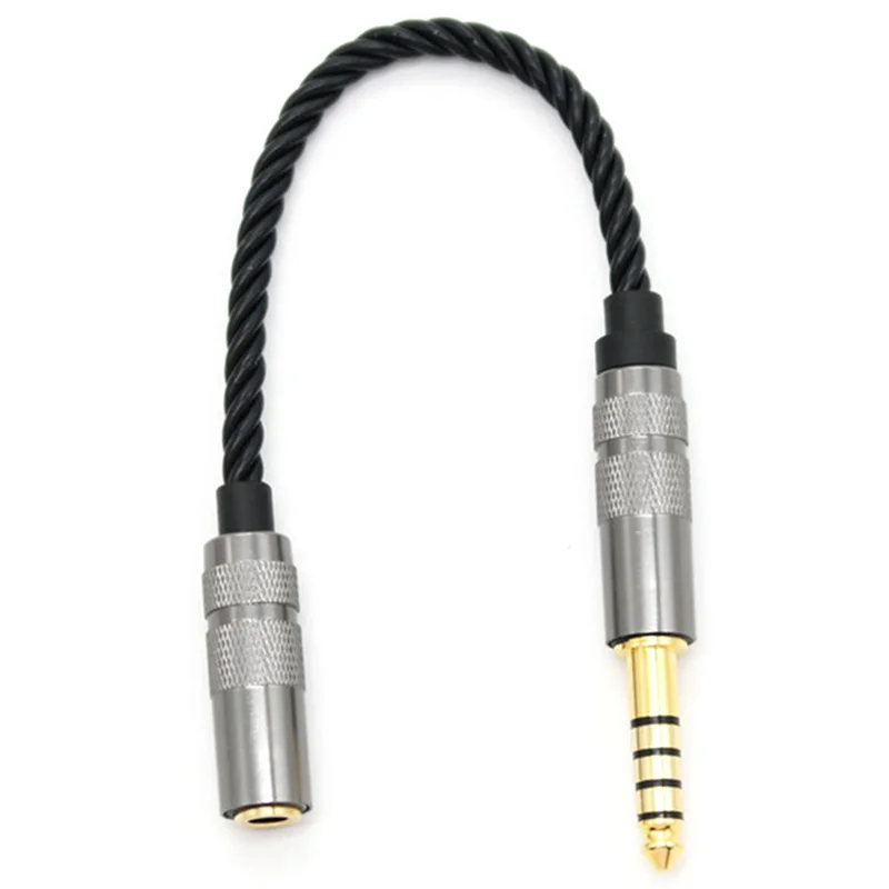 HIFI 4.4MM Balanced Headphone Adapter Audio Cable 4.4 XLR 4 Pin Male to Female Angle