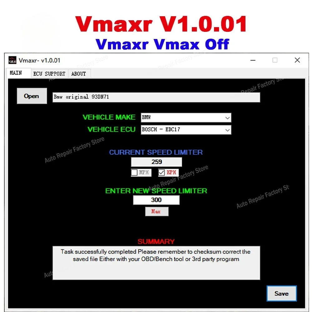 2in1 LSuite 1.0 Checksum Calculator Tool L-suite Correction Cheksum Vmaxr Vmax Off  Unlock Speed Limiter of Cars Vmax KM Change view 2