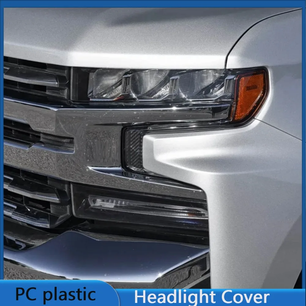 

For Chevrolet Silverado 2019 2020 2021 Year Front Headlight Cover Transparent Lampshade Headlamp Lens Shell Body Kit Accessories