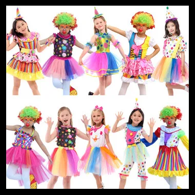 Disfraz de payaso de Halloween con máscara y nariz, ropa étnica para mujer, traje de arlequín en combinación de colores rojo y blanco