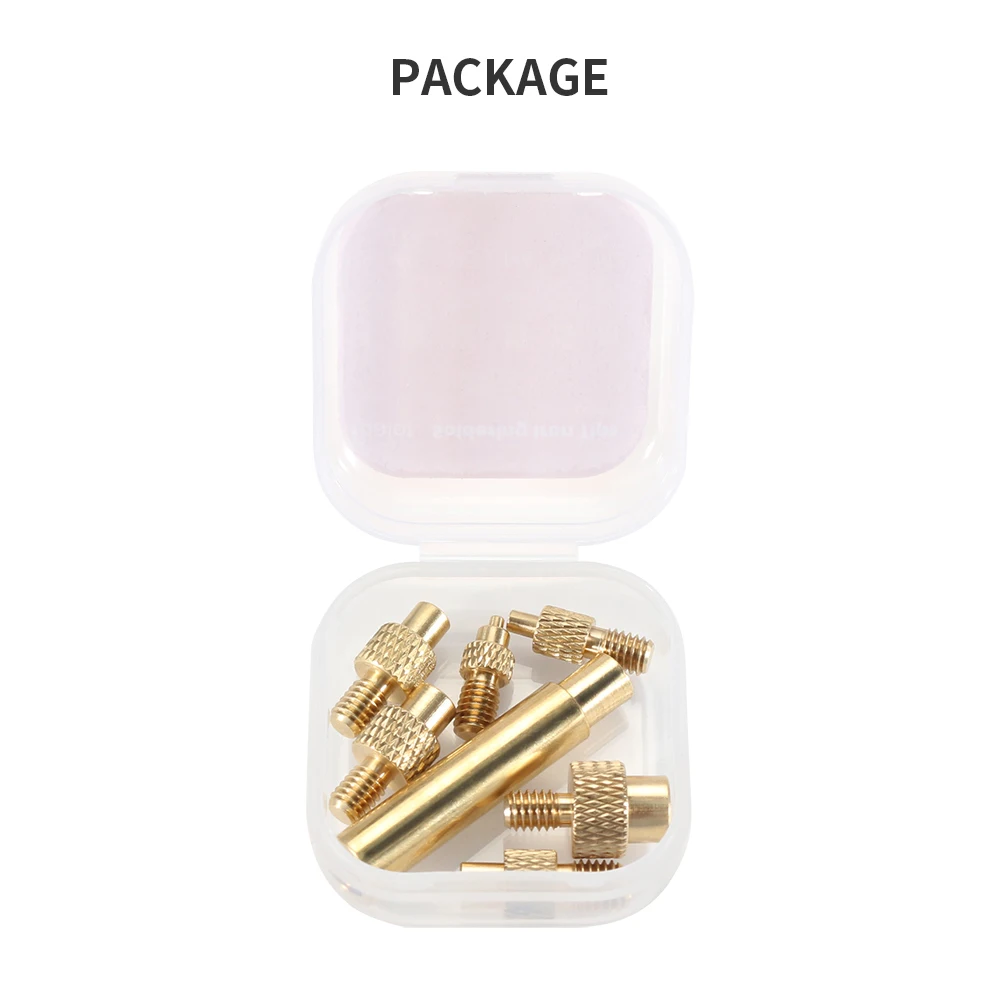 Heat Melt Insert Nut Iron Tip Brass Hot Melt Insert Nut Embedded Kit M2 M3 M4 M5 M6 M8 Heat Insertion Tool 3D Printer Accessorie