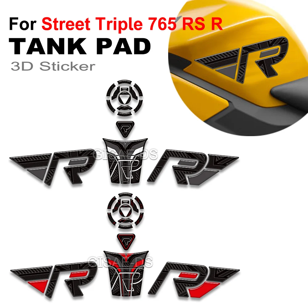 

For Triumph Street Triple 765 RS R 765R 765RS Motorcycle Fuel Oil Tank Pad Protection Stickers Decals Kit 2023 2024 2025