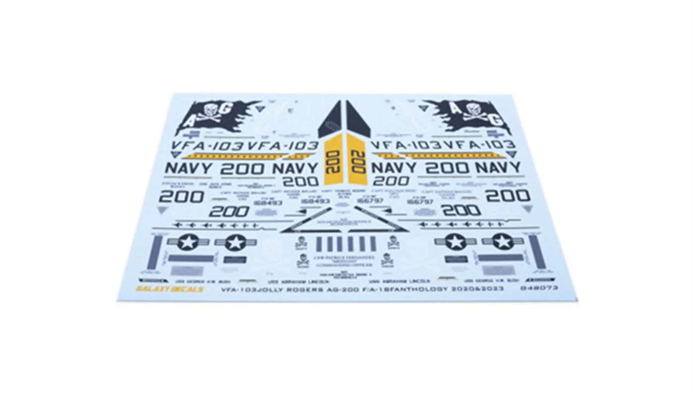 Galaxy 1/48 Schaal F/A-18F VFA-103 Jolly Rogers AG-200 2020 & 2023 Bloemlezing Decal Masker voor Meng LS-013 Model Kit # G48073