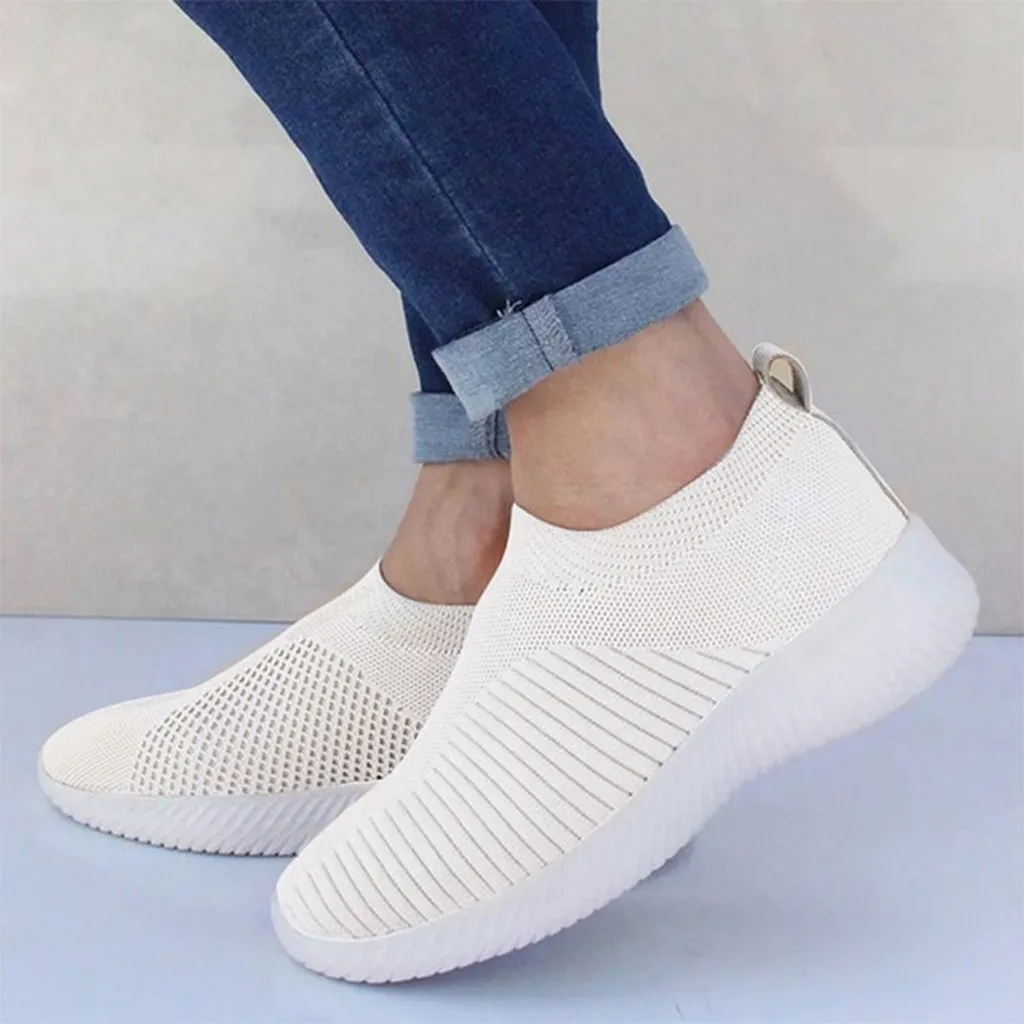 

Women Shoes Breathable Flats Elastic Flat Shoes Unisex Sneakers Zapatos Mujer Spring Summer Footwear Lightweight Sports Shoes