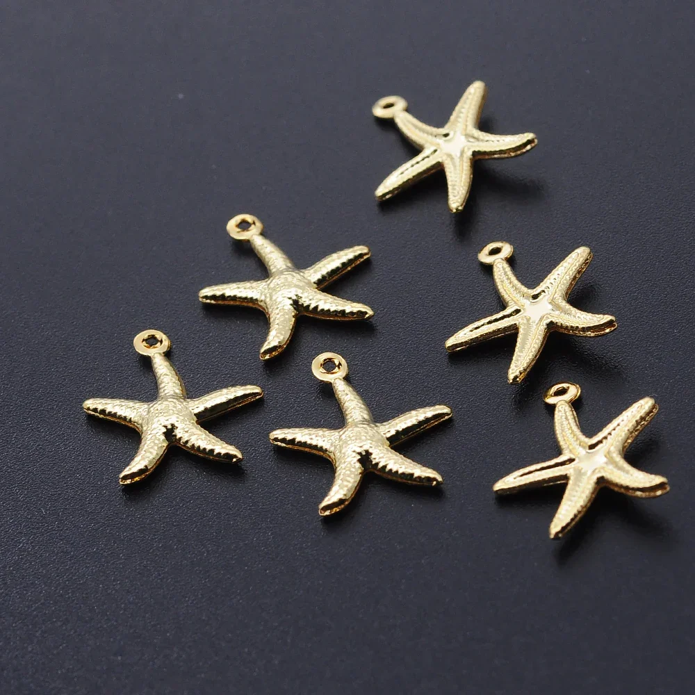 10 sztuk/partia 316 rozgwiazda ze stali nierdzewnej Charms hurtownie nigdy nie niszczą bransoletki zawieszki zaakceptować zamówienie OEM najwyższej jakości — zdjęcie 5