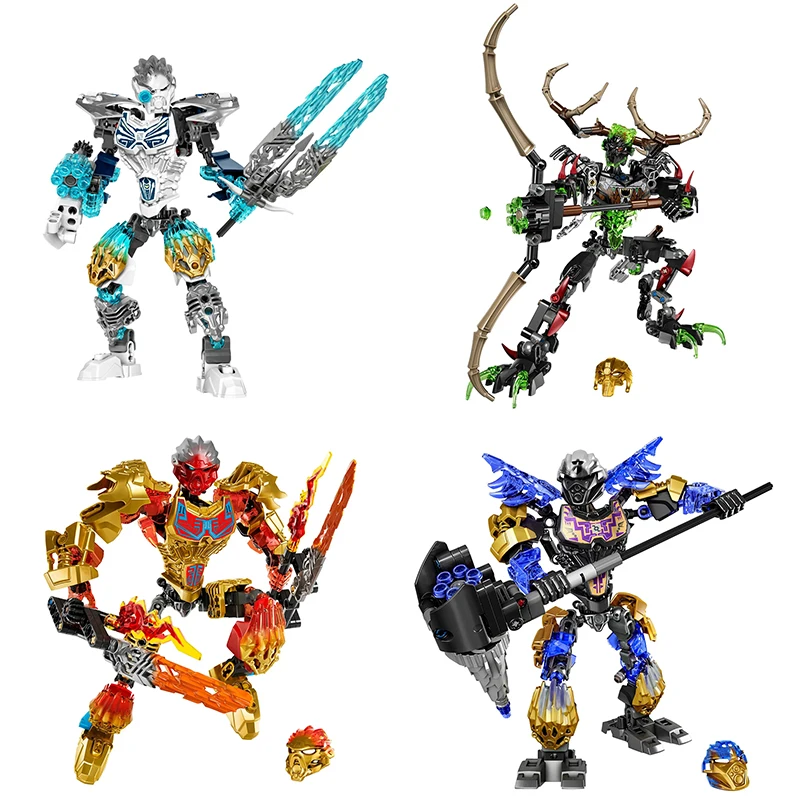 Bionicle Warriors Schädel Action-figuren Sammlung Bausteine Umarak Uxar Maske Master Storm Beast Anime Ziegel Spielzeug Kind Geschenke