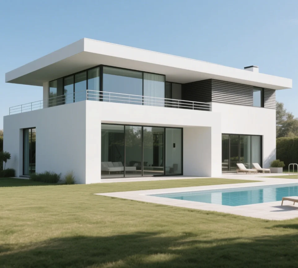 Luxury Modern Villa Prefab Houses Portable Sustainable Construction Detached Holiday Home Galvanized Steel Sandwich