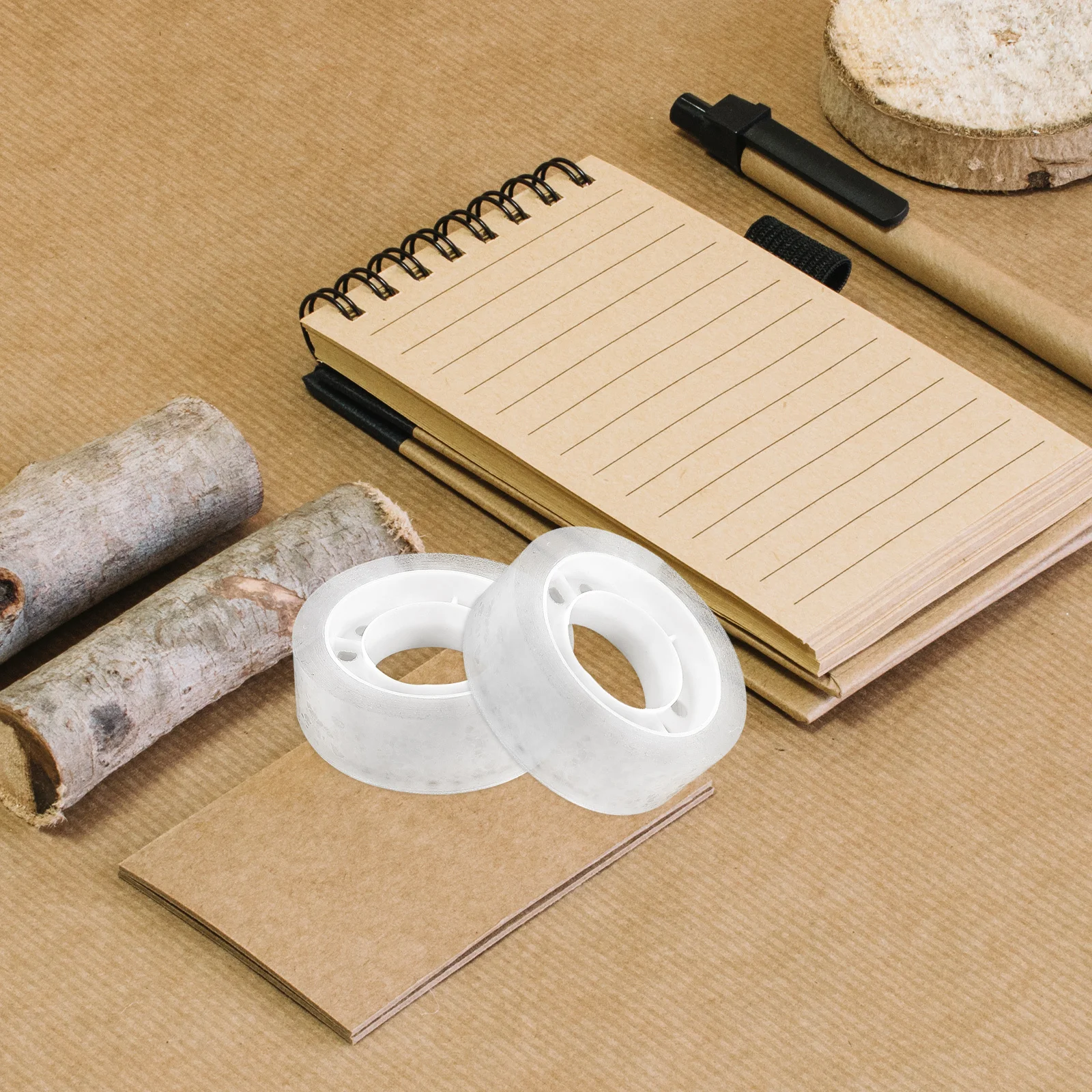 16pcs Clear Stationery Tape Rolls Multi-Use Transparent Office School Adhesive Tapes Bopp Material Long-Lasting Clear