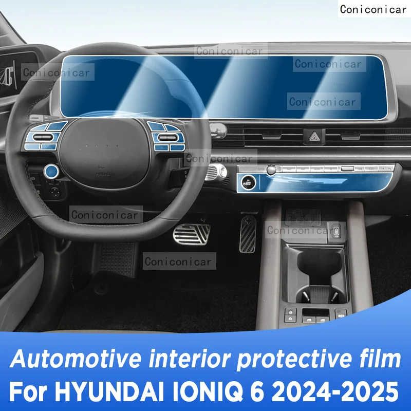 

Для HYUNDAI IONIQ 6 2024 2025 панель навигации автомобильный интерьер защитная пленка против царапин наклейка аксессуары