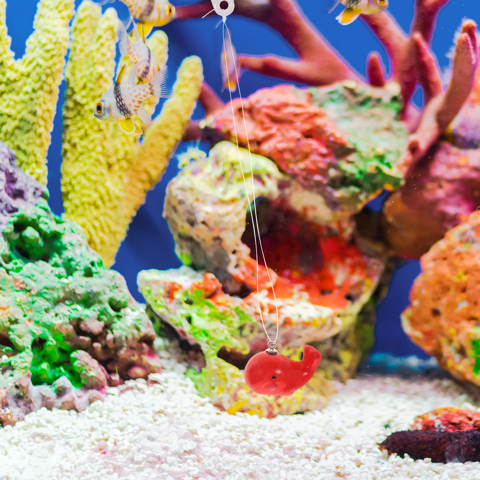 

2Pcs Floating Whale Ornament for Aquarium Fish Tank Decor Marine Animal Decoration Cute Cartoon Style Non-Toxic Safe for Fish