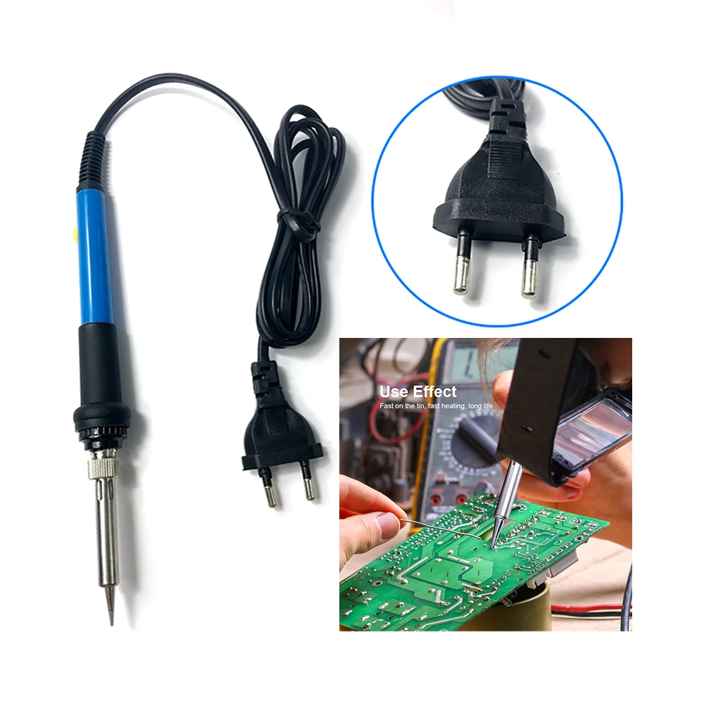 Mini Soldering Iron Adjustable Temperature Electric Solder Iron Rework Station Mini Handle Heat Pencil Welding Repair Tools 60W