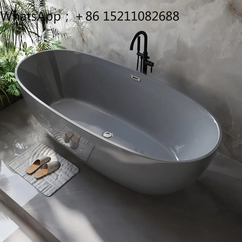 LLY Simple Villa Hotel B & B Engineering Bathroom Adult Home Acrylic Freestanding Bathtub
