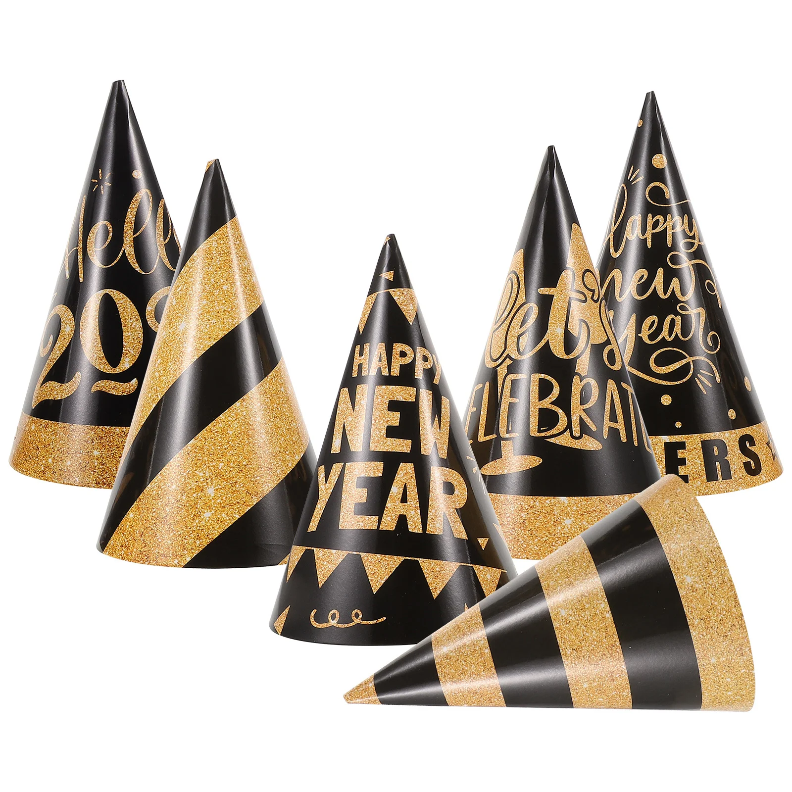 6 Pcs Birthday Paper Hat Crowns for Classroom Mini Party Hats Bulk New Year's Eve Adults 2025