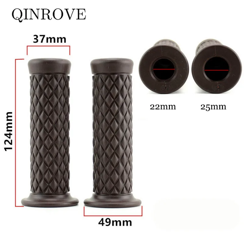 المطاط دراجة نارية اكسسوارات 22 مللي متر المقود اليد القبضات الرجعية مقبض قبضة العالمي لياماها MT07 09 هوندا الدبور VOGE 525 DSX