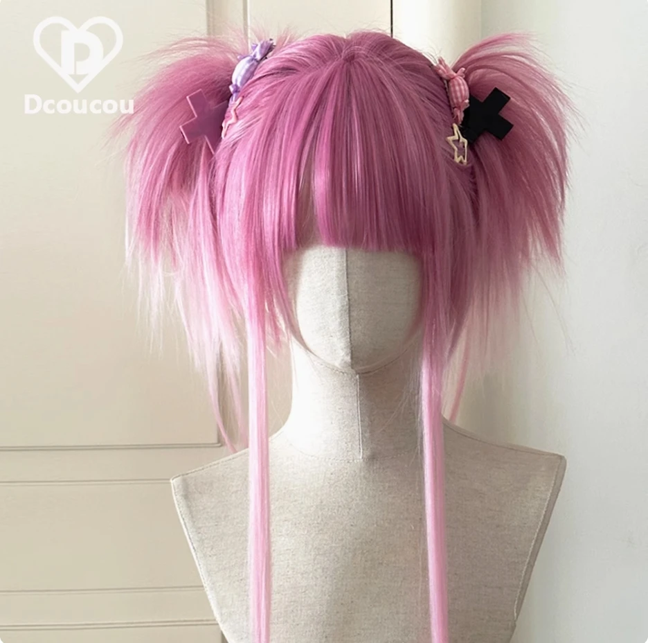 

Ashely Wig for Women Straight Lolita Cute Braided Wigs Nature Colorful Y2K Cosplay Wig with Bands for All Kinds of Styling