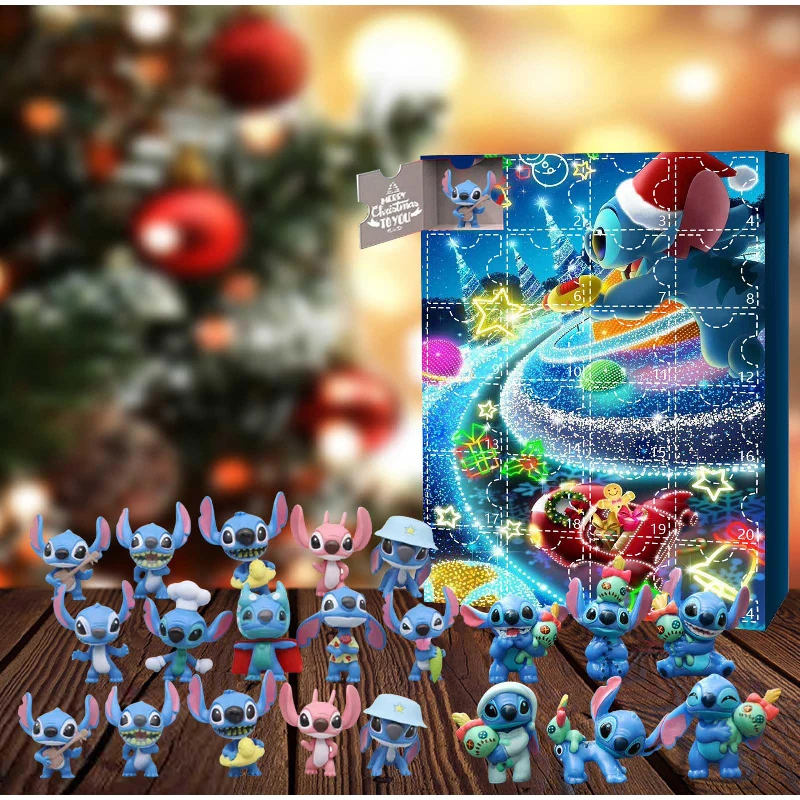 Disney Mickey Christmas Advent Calendar Toy Disney Mickey Minnie Juguetes Advent Surprise Toys For Children Navidad Gift New