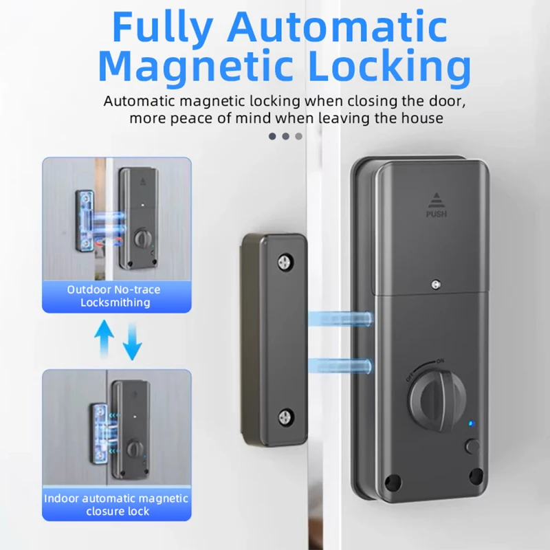 CDOK RX02 TTlock Bluetooth, 실내 보이지 않는 나무 문 잠금 장치, 문 밖에서 볼 수 없음
