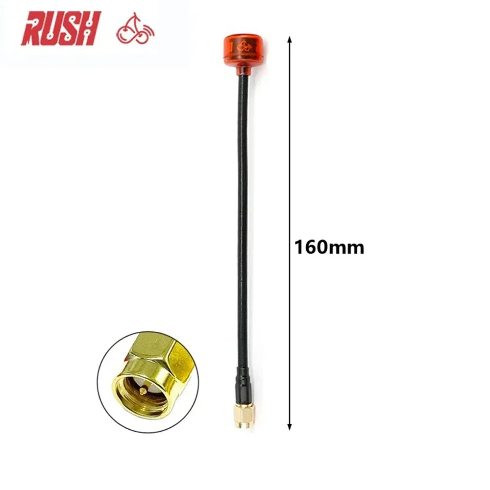 Rush Cherry FPV 5.8G Antena SMA-LHCP/RHCP-160mm dalekiego zasięgu Adapter złącza antenowego Stubby do gogli dronów wyścigowych