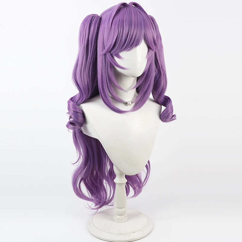 Sakihane Huya Cosplay Wig Vtuber Purple Wavy Long Synthetic Hair Heat Resistant Halloween Role Play Party Carnival + Wig Cap view 3
