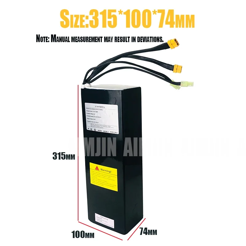 52V 19.2Ah 21700 14S4P Rechargeable Lithium Battery Pack Suitable For Dual Drive Scooter Battery