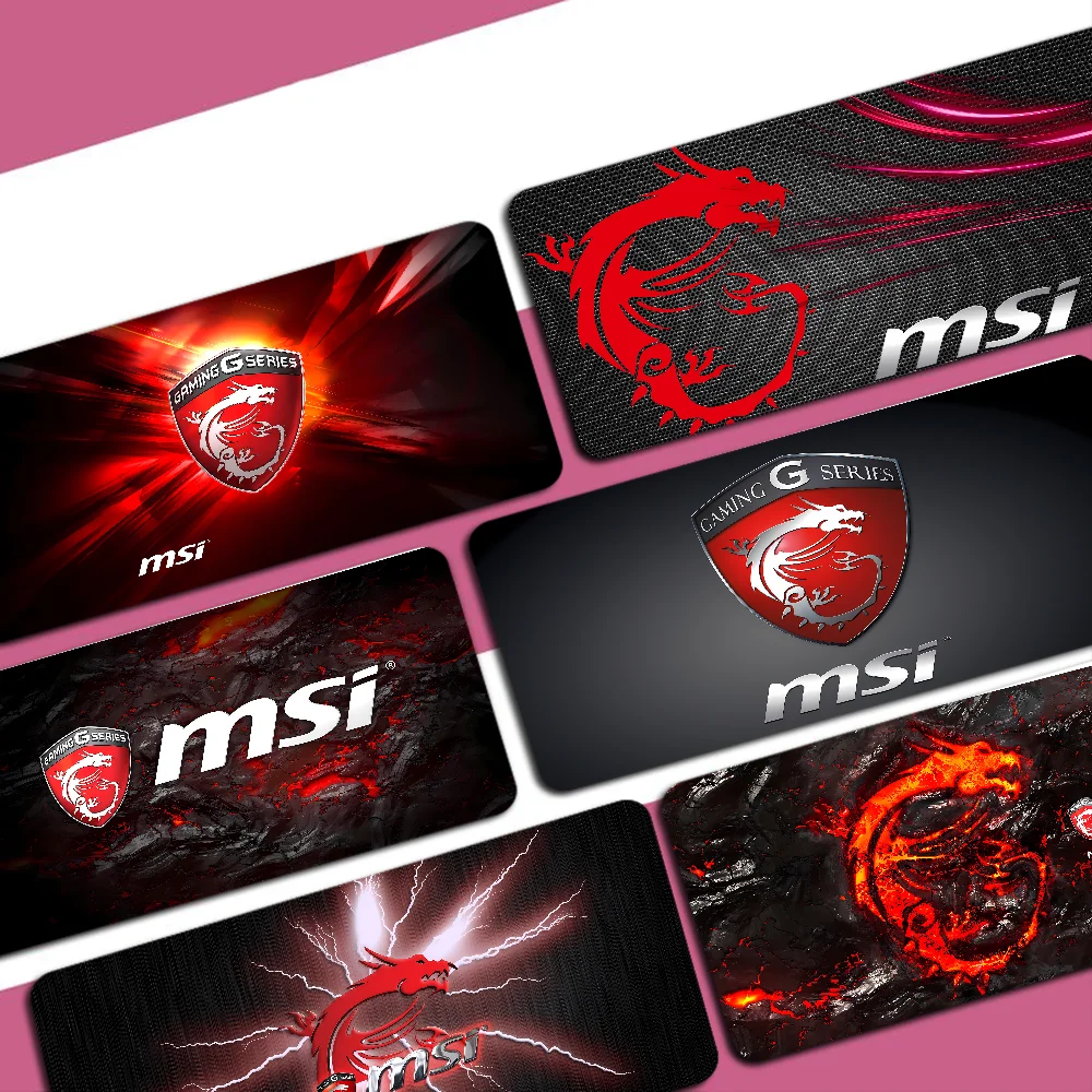 

M-MSI Mousepad Custom Skin Desktop Desk Mat Kawaii Gaming Accessories Students Writing Pad for PC Computer Table
