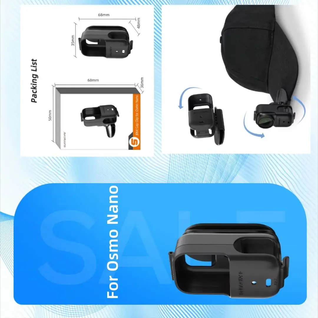 

For Osmo Nano Hat Brim Clip First-Person View Photography Camera Stand Suitable for Osmo Nano