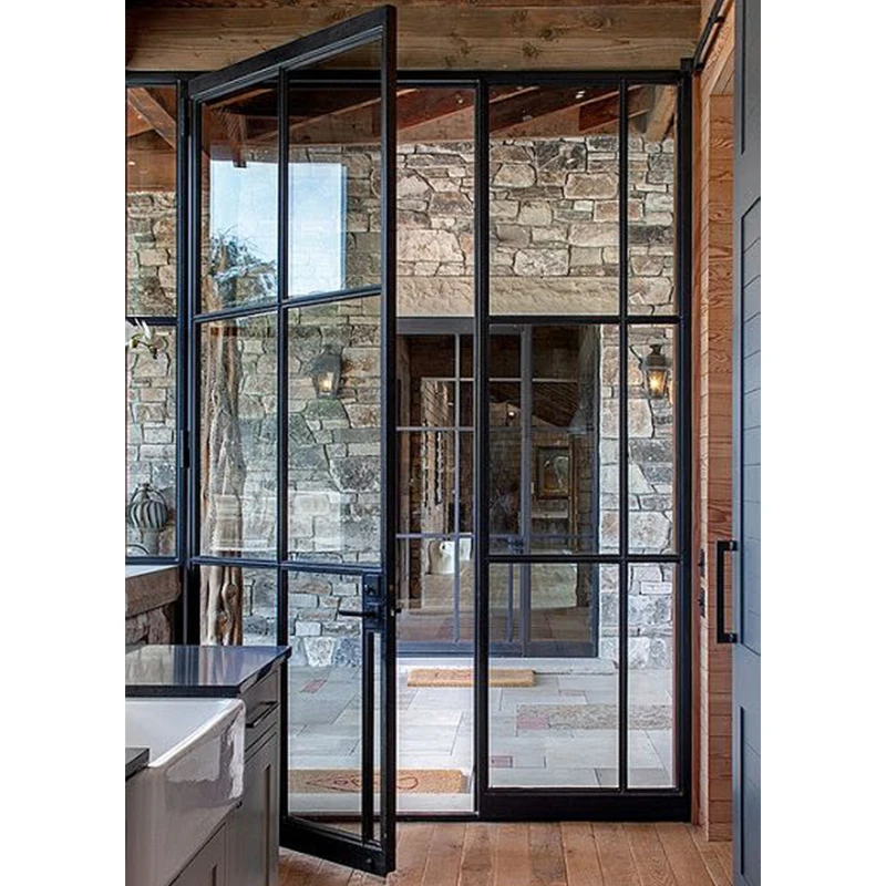 

Villa partition French door Wrought iron French door