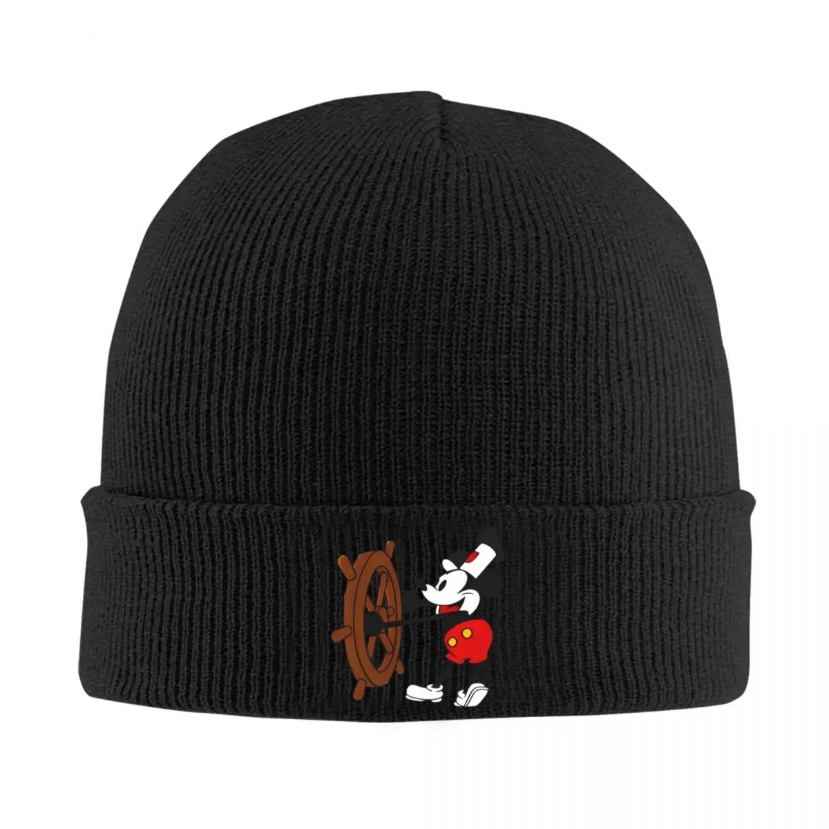 Mickey Mouse Steamboat Era Beanie Hats Animation Cartoon Funny Caps Men Women Unisex Skullies Beanies Winter Soft Beanie Hat