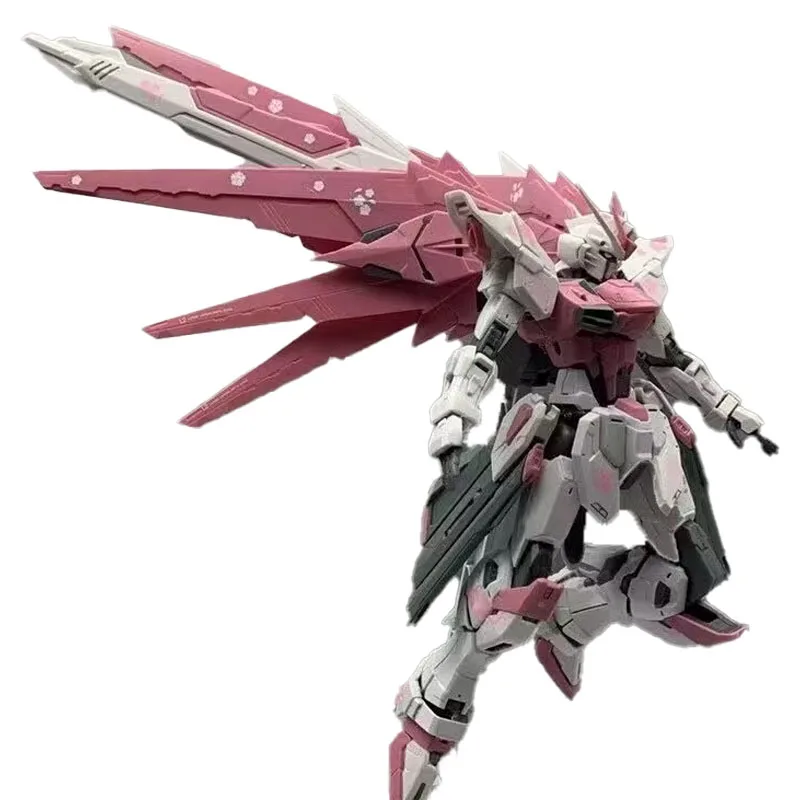 HG 1/144 ZGMF-X10A 신입생 자유 메카 조립 모델 액션 피규어 벚꽃 색상 구성 어린이 장난감 선물 장식