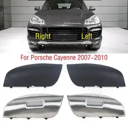 For Porsche Cayenne 2007-2010 Car Front Bumper Stainless Steel   Plastic Tow Hook Cover Trailer Hauling Eye Cap Lid