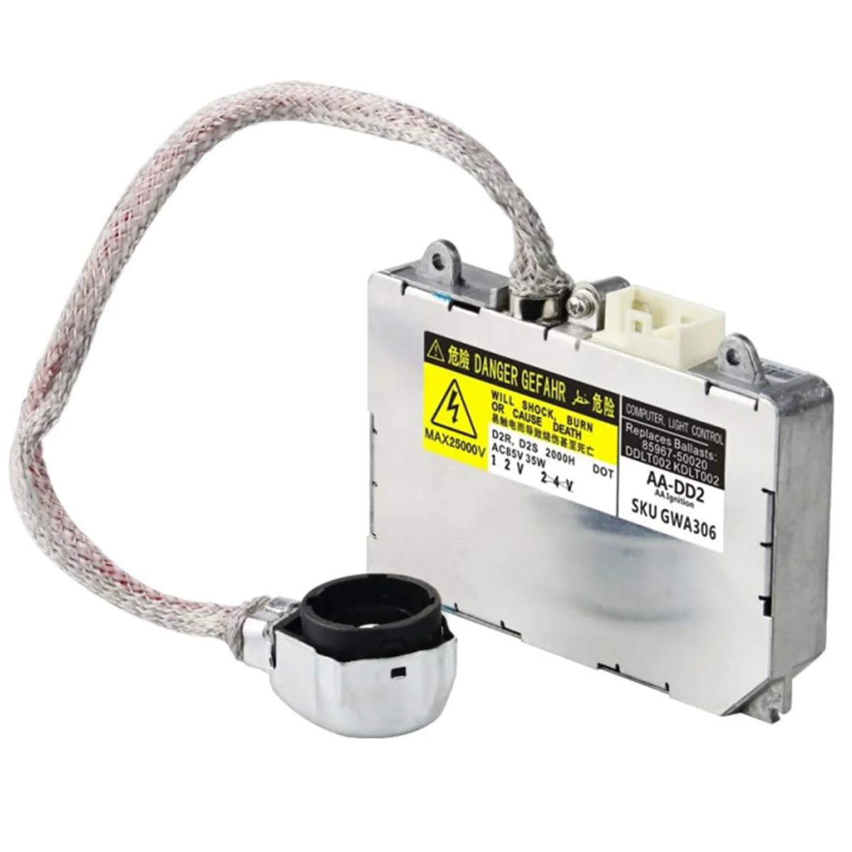 

Toyota & Lexus HID Ballast with Ignitor - Headlight Control Unit Module - Replaces 85967-0E020, 81107-2D020, DDLT002, KDLT002