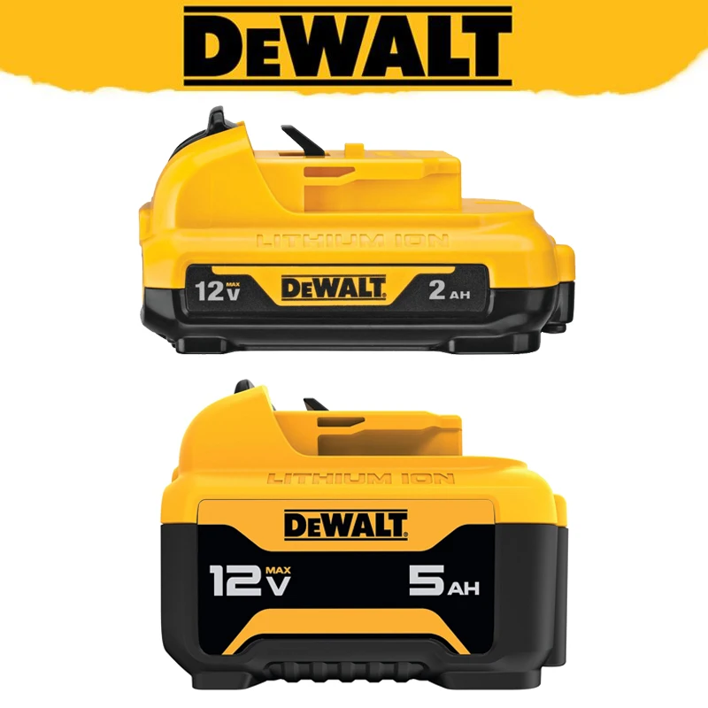 DEWALT DCB122 DCB126  Lithium Ion Battery 12V MAX 2.0Ah 12V MAX 5.0Ah Convenient Indicator Light Durable Battery