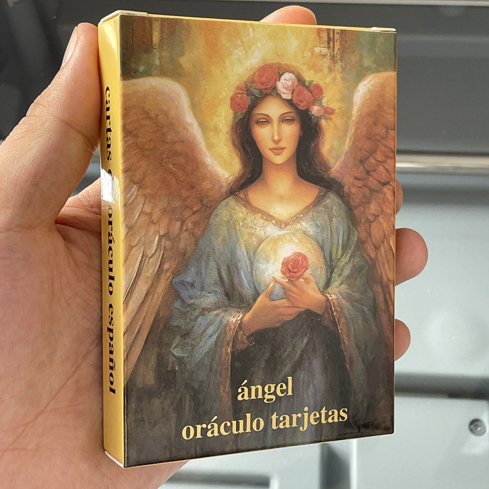 Spanish Oracle Deck Angels Tips Beautiful 44 Cards Fortune Telling Tarot Runes Divination with Meaning on Them Keywords