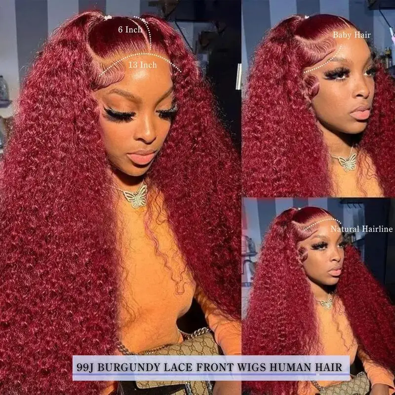 Thumbnail 2 - #82 Curly Lace Front Wigs Sale