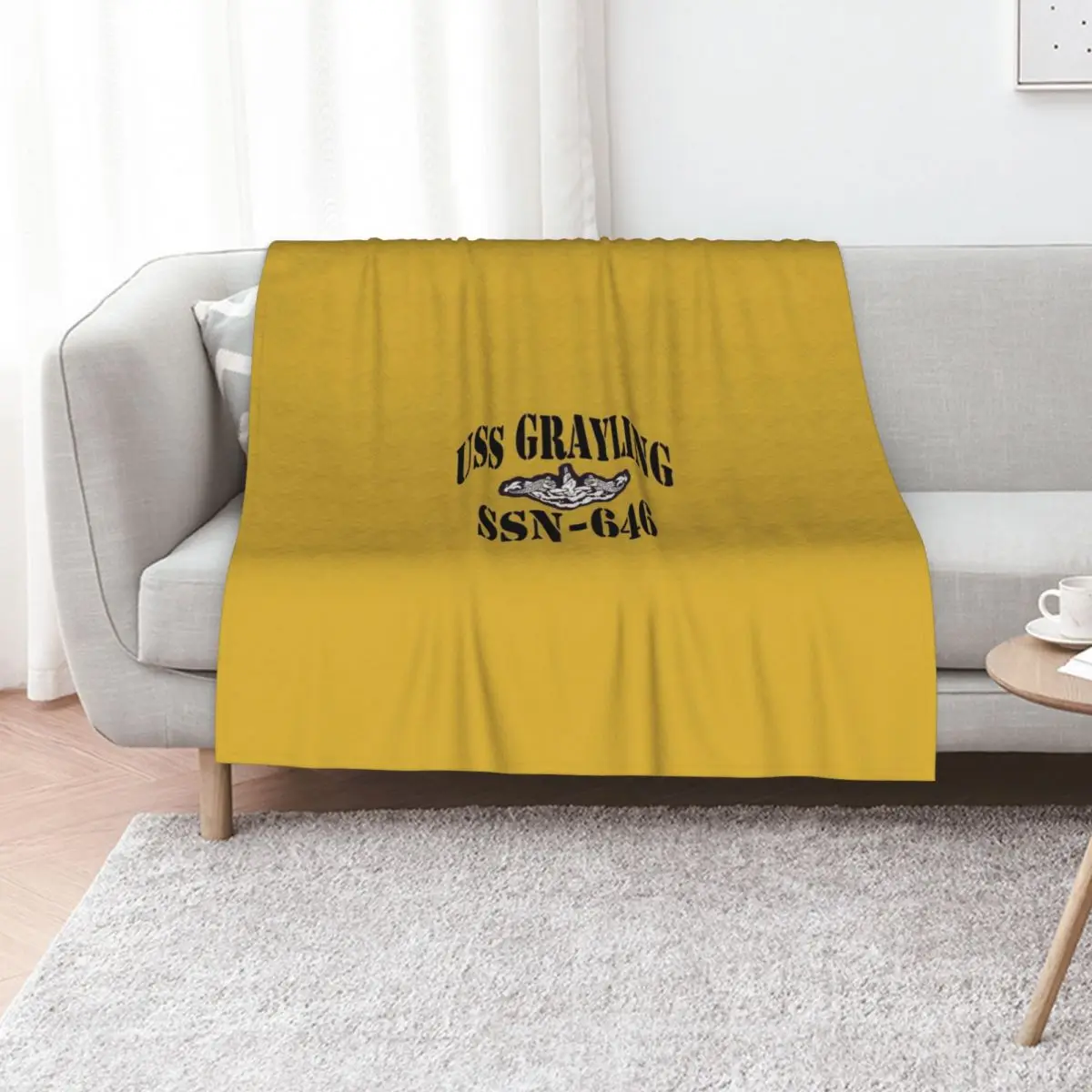 

USS GRAYLING (SSN-646) SHIP'S STORE Throw Blanket Sofa Throw for winter warm for winter Sofa Blankets