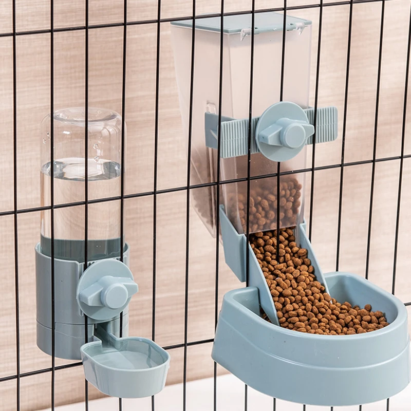 Cat automatic feeder dog self-service food dispenser cat bowl food bowl anti-tip hanging pet supplies