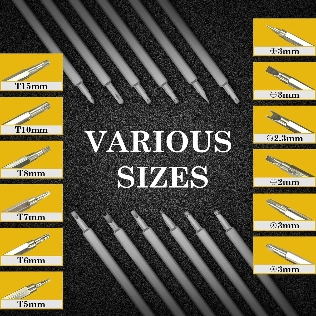 6 in 1 Multifunctional Repair Combination Tool Rotating Function Y U-shaped Torx Triangle Cross Recessed Screwdriver Set