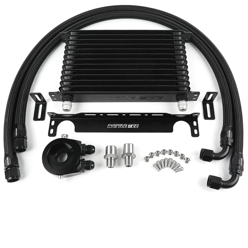 13 Row UNIVERSAL OIL COOLER KIT Trust Model Aluminum Alloy 13-ROW Oil Cooler Kit thermostat oil cooler BB-OCK-603