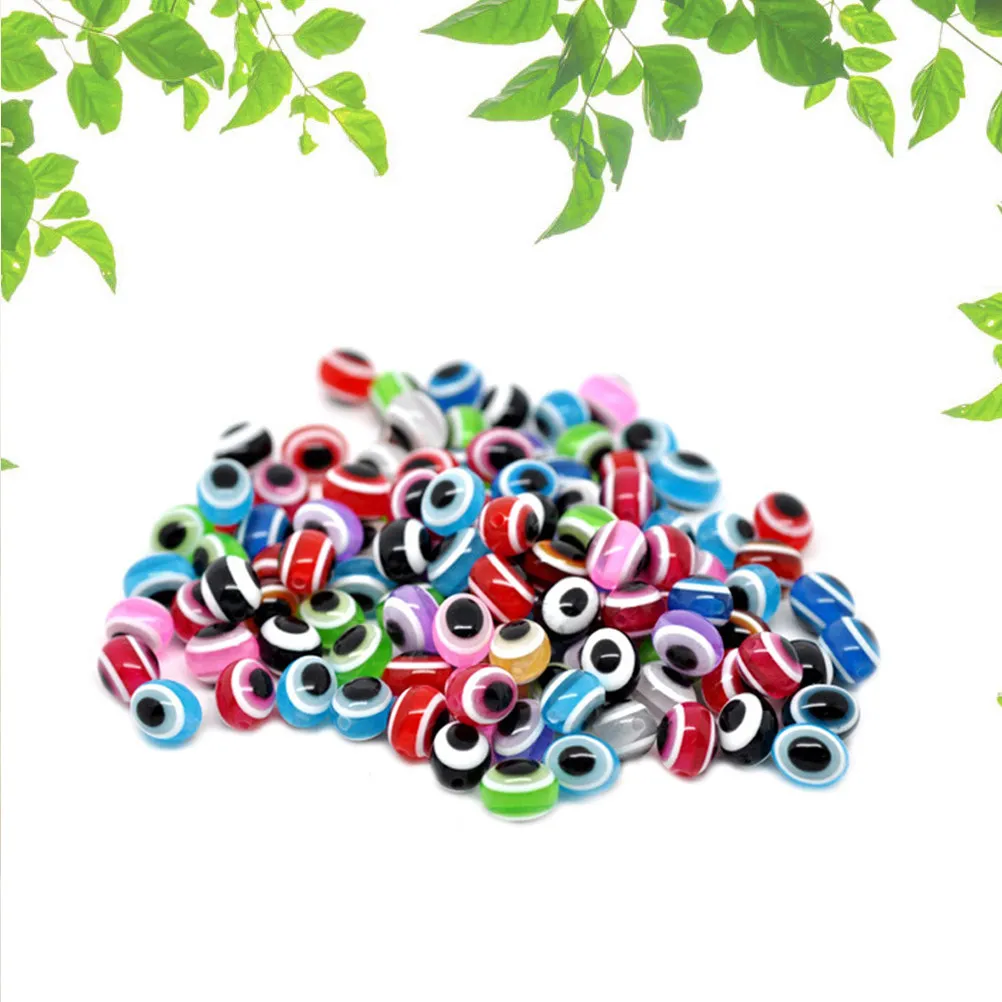 

400Pcs Evil Eyes Beads Resin Assorted Colors DIY Supplies Kit Jewelry Craft Accessories Decoration Beads for Jewelry Making