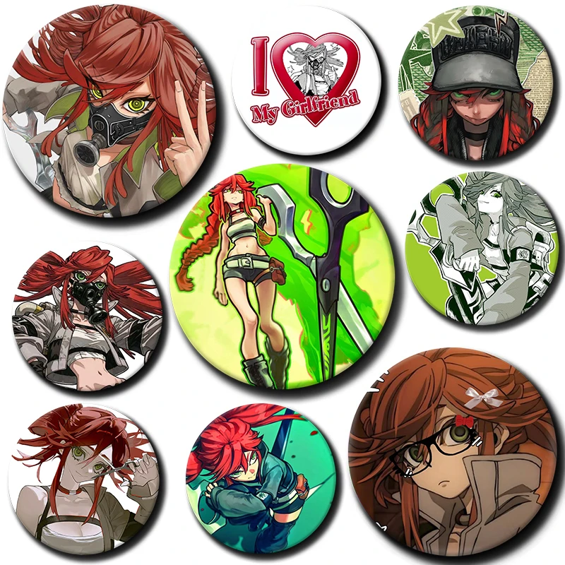 58mm Cartoon Character Riyo Reaper Button Pin Badge Riyo Reaper Anime Brooch Creative Badge for Backpack Clothes Decoration Gift